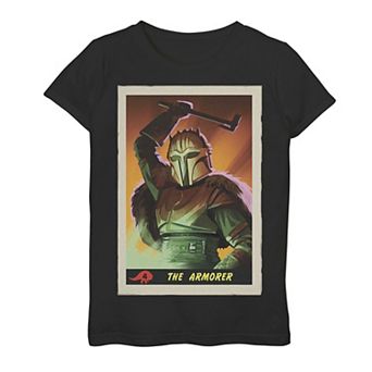 Girls 7-16 Star Wars The Mandalorian The Armorer Card Graphic Tee