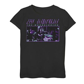 Girls 7-16 Star Wars The Mandalorian The Child aka Baby Yoda Saturated Portrait Graphic Tee