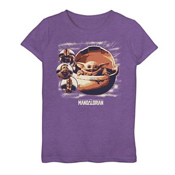 Girls 7-16 Star Wars The Mandalorian The Child aka Baby Yoda Cast Portraits Graphic Tee