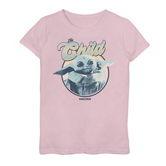 Girls 7-16 Star Wars The Mandalorian The Child aka Baby Yoda Retro Style Portrait Graphic Tee