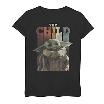Girls 7-16 Star Wars The Mandalorian The Child aka Baby Yoda Colorful Letters Graphic Tee
