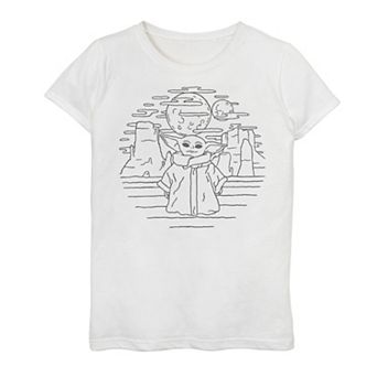Girls 7-16 Star Wars The Mandalorian The Child aka Baby Yoda Doodle Graphic Tee
