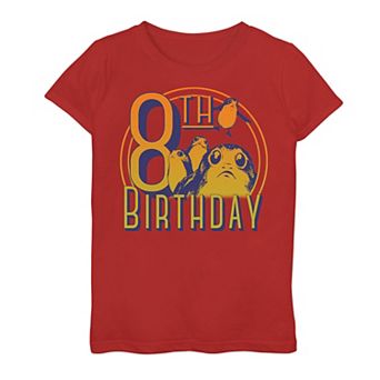 Girls 7-16 Star Wars: The Last Jedi Porgs 8th Birthday Graphic Tee