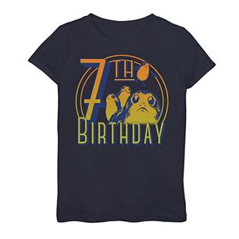 Girls 7-16 Star Wars: The Last Jedi Porgs 7th Birthday Graphic Tee