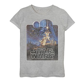Girls 7-16 Star Wars Epic Classic New Hope Vintage Poster Badge Graphic Tee