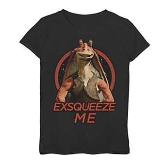Girls 7-16 Star Wars Jar Jar Binks Exsqueeze Me Z1 Graphic Tee