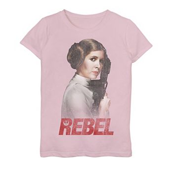 Girls 7-16 Star Wars Princess Leia REBEL With A Cause Graphic Tee