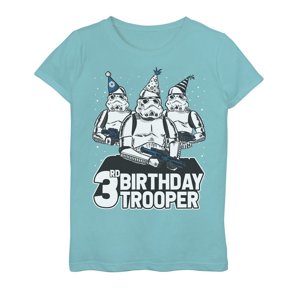 Star Wars Maglietta Ragazzo Pixel Darth Vader E Stormtrooper, Logo Imperiale, Taglia YXS, Blu Reale, Ufficiale