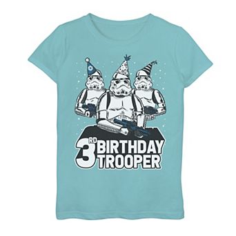Girls 7-16 Star Wars Stormtrooper Party Hats Trio 3rd Birthday Trooper Graphic Tee
