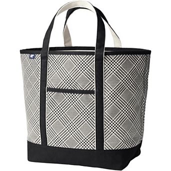 Lands' End Open Top Large Canvas Tote Bag