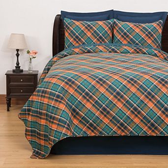 C&F Home Troy Plaid Quilt Set with Shams
