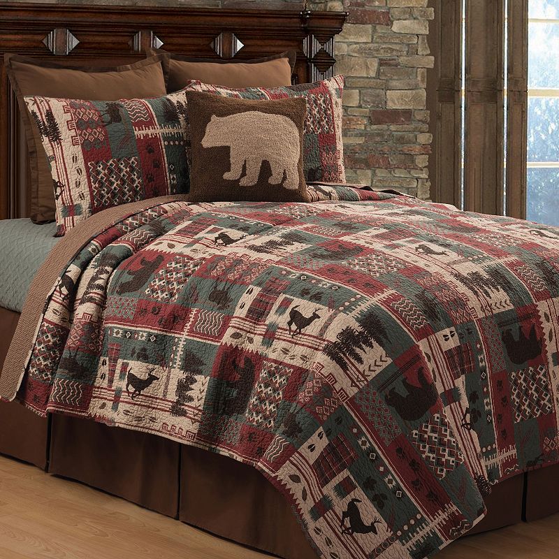 C&F Home Killian Ridge Quilt Set with Shams, Red, Twin