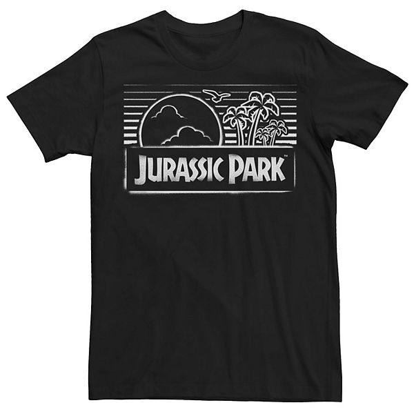 Men's Jurassic Park Spray Painted Stencil Logo Tee