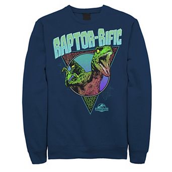 Men's Jurassic World 80's Retro Raptor-rific Dino Sweatshirt
