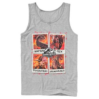 Men's Jurassic World Two Dino Vacation Polaroids Tank Top