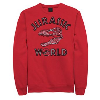Men's Jurassic World Two T-Rex Pattern Skull Sweatshirt