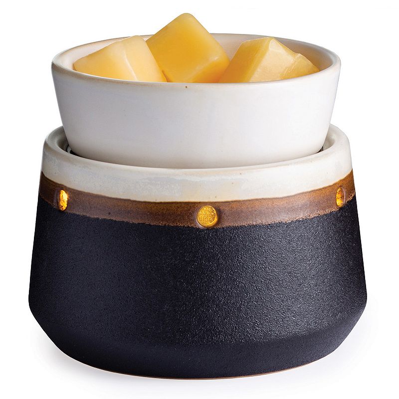 Candle Warmers Etc. Deluxe Ceramic Wax Melt Warmer, Black, Medium