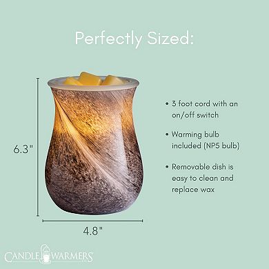 Candle Warmers Etc. Marble Finish Illumination Wax Melt Warmer