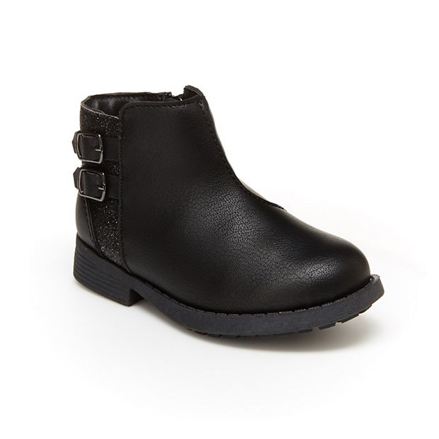 Toddler girl black ankle cheap boots