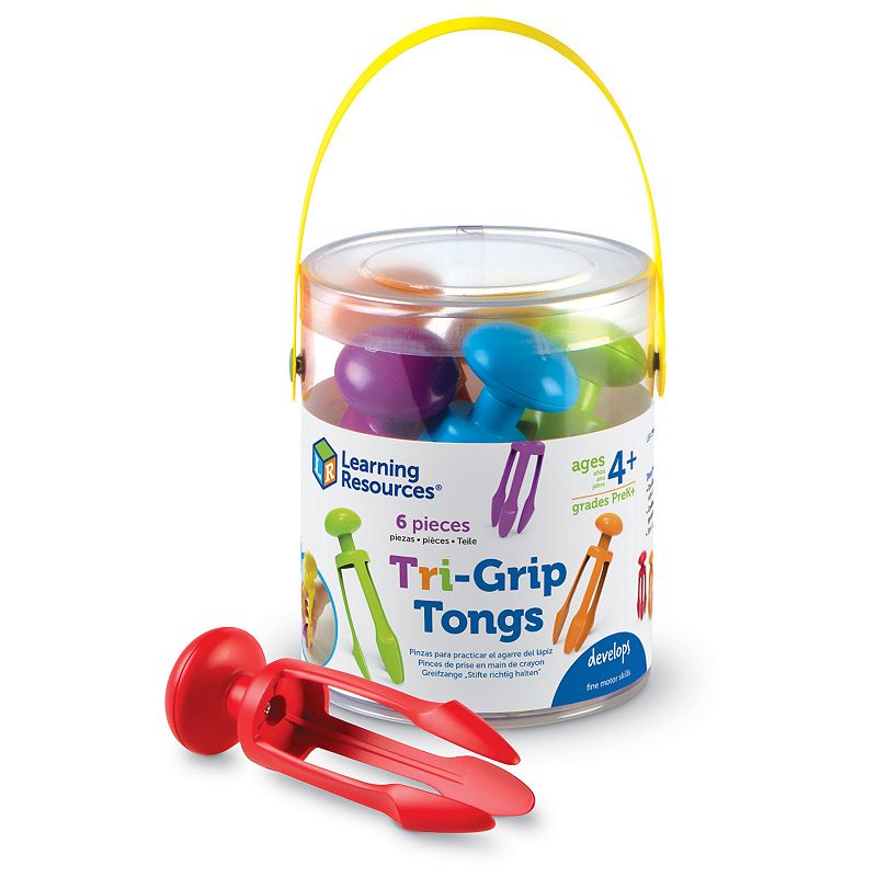 Learning Resources Tri-Grip Tongs, Multicolor