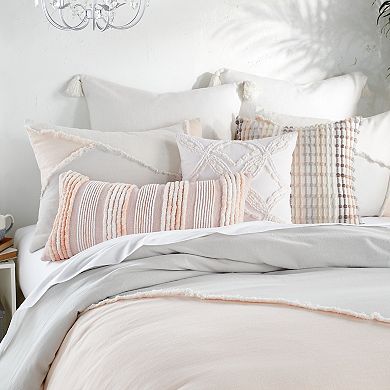 Peri Colorblock Fringe Comforter Set