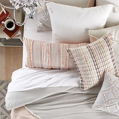 Peri Colorblock Fringe Comforter Set
