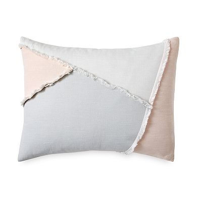 Peri Colorblock Fringe Comforter Set