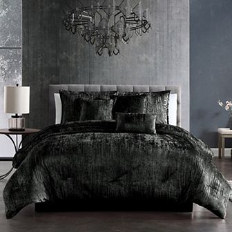 Riverbrook Home Turin Crinkle Velvet 7 pc Comforter Set