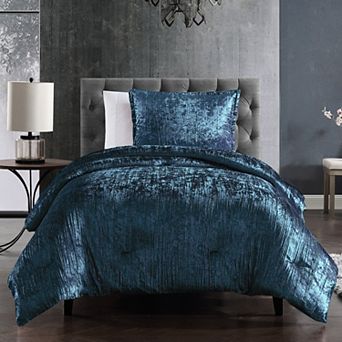 Riverbrook Home Turin Crinkle Velvet 7 pc Comforter Set