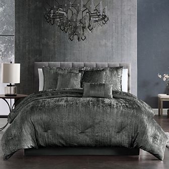 Riverbrook Home Turin Crinkle Velvet 7 pc Comforter Set
