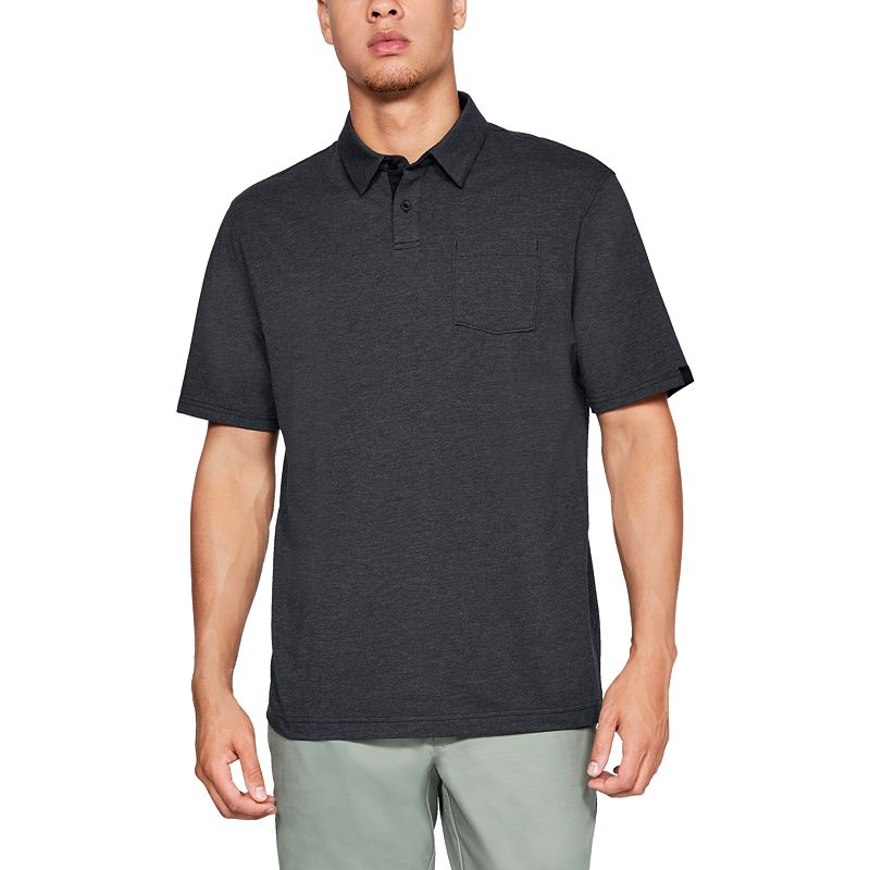 UPC 191632414003 product image for Men's Under Armour Charged Cotton Scramble Performance Golf Polo, Size: XL, Blac | upcitemdb.com