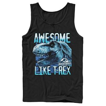 Men's Jurassic World Two Awesme Lke T-Rex Tank Top