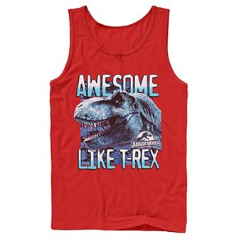 Men's Jurassic World Two Awesme Lke T-Rex Tank Top