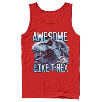 Men's Jurassic World Two Awesme Lke T-Rex Tank Top