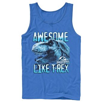 Men's Jurassic World Two Awesme Lke T-Rex Tank Top