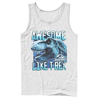 Men's Jurassic World Two Awesme Lke T-Rex Tank Top
