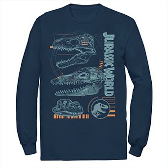 Men's Jurassic World Two Dinosaur Skull Schematic Tee