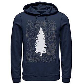 Men's Fifth Sun Tree Outline Sketched Lines Hoodie