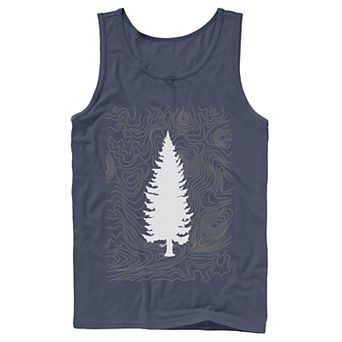 Men's Fifth Sun Tree Outline Sketched Lines Tank Top