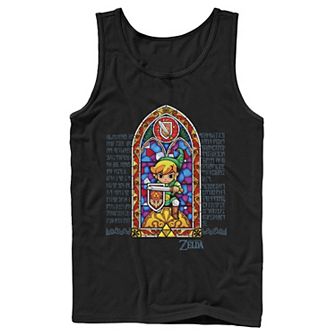 Men's Nintendo Zelda Stained Glass Protector Tank Top