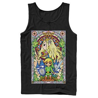 Men's Nintendo Legend Of Zelda Wind Waker Stained Glass Tank Top