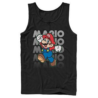 Men's Nintendo Super Mario Name Fade Poster Tank Top