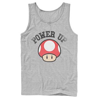 Men's Nintendo Super Mario Power Up Mushroom Distressed Portrait Tank Top