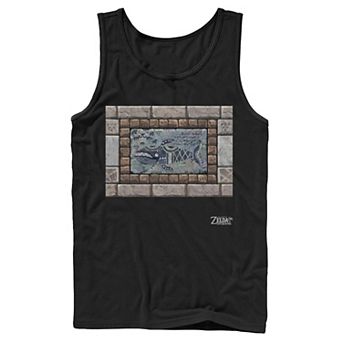 Men's Nintendo Legend Of Zelda Links Awakening Whale Stone Frame Portrait Tank Top