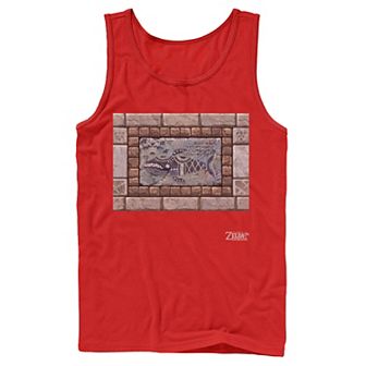 Men's Nintendo Legend Of Zelda Links Awakening Whale Stone Frame Portrait Tank Top