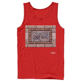 Men's Nintendo Legend Of Zelda Links Awakening Whale Stone Frame Portrait Tank Top