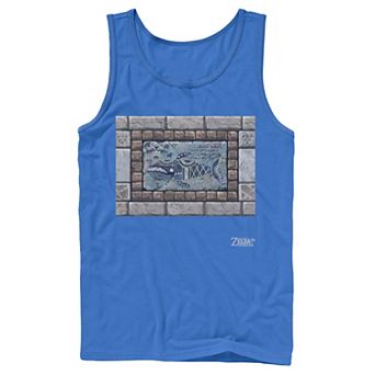Men's Nintendo Legend Of Zelda Links Awakening Whale Stone Frame Portrait Tank Top