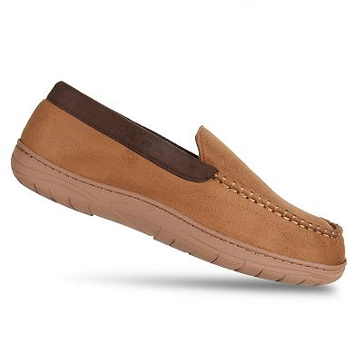 Men's HeatKeep Memory Foam Brown Moccasin Slippers