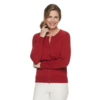 Women's Croft & Barrow® Essential Button-Front Cardigan