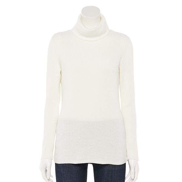 Women's Croft & Barrow® Ribbed Turtleneck Sweater